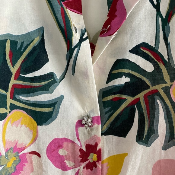 🌼 Floral Zara Tie Front Button Up 🌿 - Picture 3 of 4